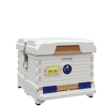Load image into Gallery viewer, Ergo PLUS White Single Brood Box Beehive Set . White color hive with blue entrance-Apimaye