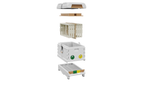 Load image into Gallery viewer, Apimaye Insulated 7 Frame Langstroth Nucleus Bee Hive Nuc -showing all the components- Apimaye