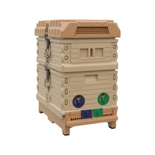 Load image into Gallery viewer, 7 Frame NUC White Medium Super- White- Showing Nuc hive and Nuc medium super configuration.- Apimaye