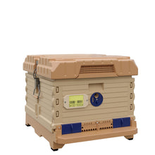 Load image into Gallery viewer, Ergo PLUS Single Brood Box Beehive Set .Tan Color hive with blue entrance- Apimaye