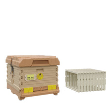 Load image into Gallery viewer, Apimaye Ergo Tan Color Hive With Pro Frames . Tan color hive with yellow entrance. -Apimaye.